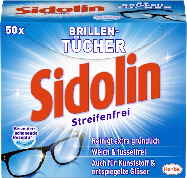 Sidolin Brillenputztücher 50 Stück