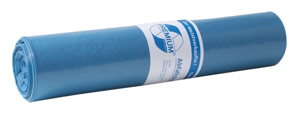 Deiss Premium Müllsäcke blau, Typ 60, 120 Liter, 700 x 1100 mm, 250 Säcke