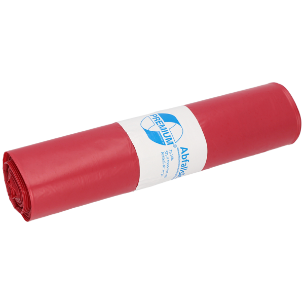 Deiss PREMIUM Müllsäcke rot, Typ 60, 70 Liter, 575 x 1000 mm, 25 Säcke