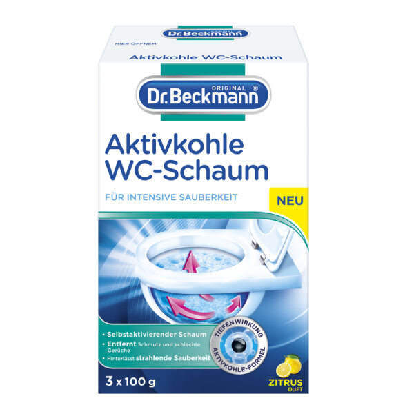 Dr. Beckmann Aktivkohle WC-Schaum 3x100g